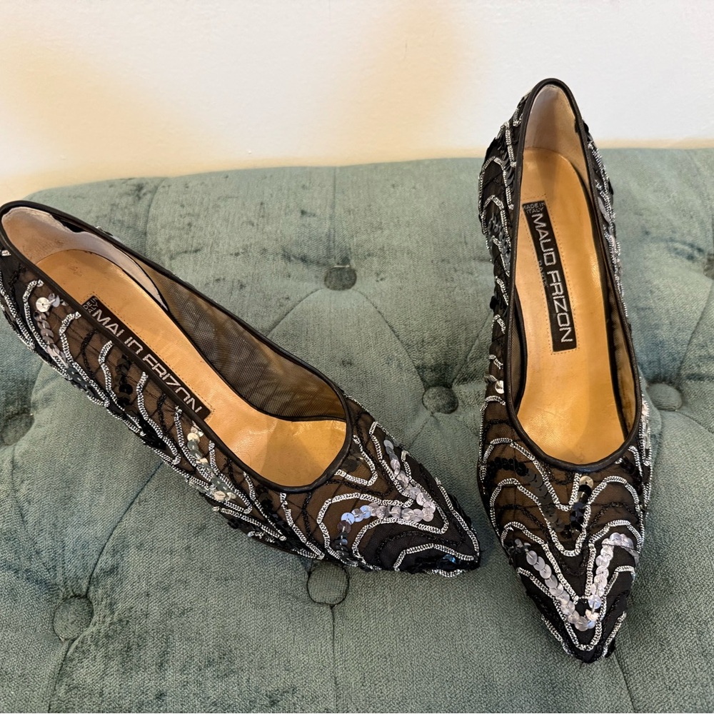 MAUD FRIZON Black and Silver Heels